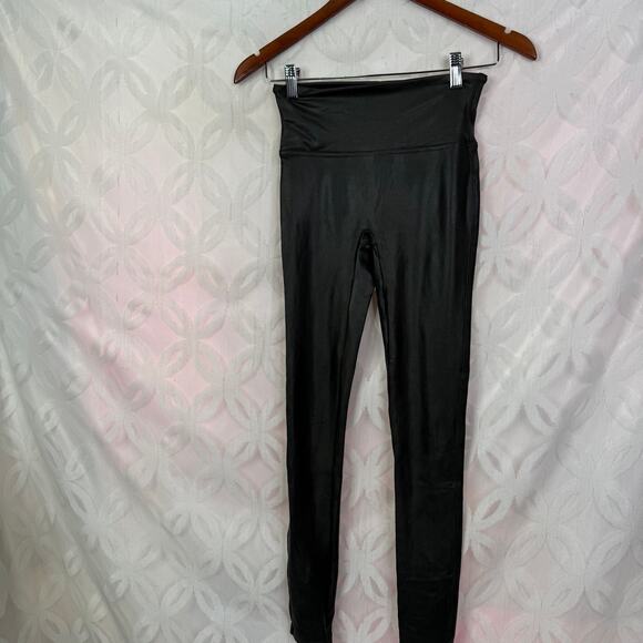 Spanx Faux Charcoal Gray Leather Leggings Size S - Picture 10 of 10
